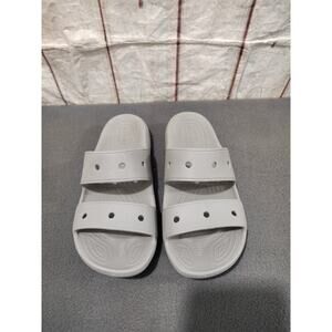 Crocs Unisex Classic Sandal Gray Men's 7 Women's 9 Outdoors Nautical Fishing